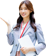 女性スタッフ　笑顔　アイコン