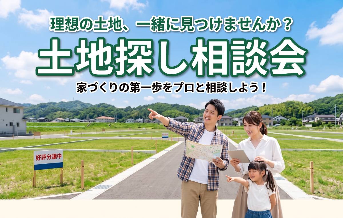 土地探し相談会！～あなたにぴったりの「理想の土地」を一緒に見つけませんか？～